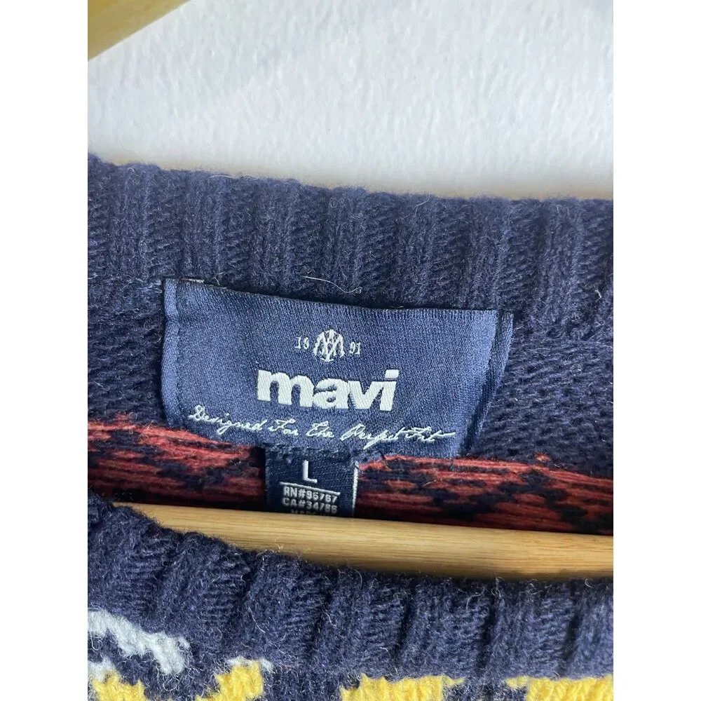 Mavi Fair Isle Wool Blend Sweater – Multicolor – Size Large (NEW with Tags)